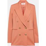 48 - Pink - Uld Overdele Max Mara Reale cross-button blazer salmone