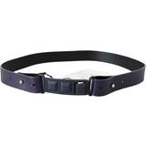 Costume National Black Leather Normal Logo Buckle Waist Belt