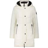 Betty Barclay 48 - Hvid Tøj Betty Barclay Long Sleeve Coat With Detachable Hood Off White