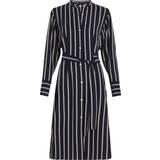 6 - Stribede Kjoler Tommy Hilfiger Argyle Stripe Midi Shirt Dress Kvinde Midi Kjoler hos Magasin Argyle Stp/ Desert Sky