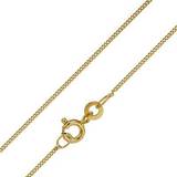 Trendor Fine Curb Chain Necklace - Gold