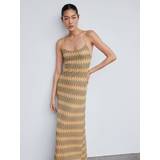 10,5 - Dame - Gul - Lange kjoler Mango Serra Knitted Maxi Dress