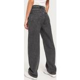 Only Grå Jeans Only Onlcarrie Hw Tap Work Ank Dnm Straight jeans Grey Denim