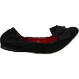 Dolce & Gabbana Dame Sko Dolce & Gabbana Black Suede Flat Slip On Ballet Shoes EU37/US6.5