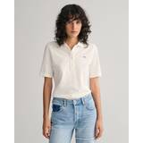 Gant Dame T-shirts & Toppe Gant Women Shield Piqué Polo Shirt White