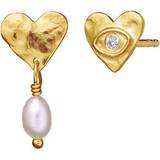 Transparent Smykker Maanesten Vesta Earsticks - Gold/Pearls/Transparent