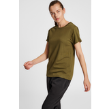 50 - Dame - Grøn T-shirts & Toppe Hummel Basic T-Shirt Dame Mili Grøn