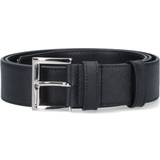 Prada Sølv Tøj Prada Black Saffiano Leather Belt