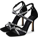 Michael Kors 4,5 Højhælede sko Michael Kors Celia Crystal Embellished Suede Sandal Black