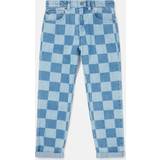 Stella McCartney Bomuld Bukser & Shorts Stella McCartney Checkerboard Print Jeans, Woman, Blue