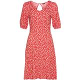 Lascana Dame Kjoler Lascana Vivance Floral Printed Beach Dress - Red