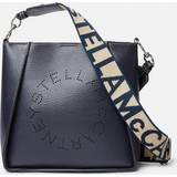 Stella McCartney Blå Håndtasker Stella McCartney Logo Grainy Alter Mat Shoulder Bag, Woman, Indigo Moon Indigo Moon U