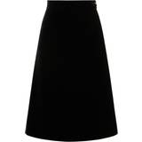 Gucci Dame Nederdele Gucci Fluid Viscose Blend Skirt Black