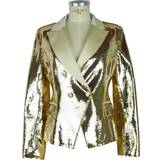 42 - Dame - Gul Blazere Elisabetta Franchi Yellow Polyester Suits & Blazer IT44