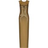 48 - Dame - Lang Kjoler Dolce & Gabbana Long foiled satin corset dress