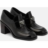 37 ½ - Snørebånd Højhælede sko Prada Black Moccasin With Heel