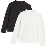 Økologisk bomuld Polotrøjer Børnetøj H&M Turtleneck Sweater 2-pack - Black/White (0395730052)