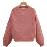 Akryl Sweatshirts Shein Girls Drop Shoulder Cable Knit Sweater