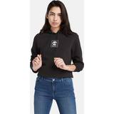 Timberland Dame Overdele Timberland Stack Logo Hoodie For Women In Black Black