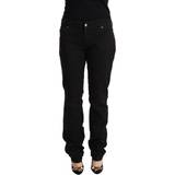 Dame - One Size Jeans Just Cavalli Black Mid Waist Denim Cotton Skinny Jeans IT36