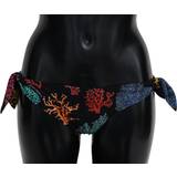 Dolce & Gabbana Dame Bikinitrusser Dolce & Gabbana Black Coral Print Swimwear Beachwear Bikini Bottom IT2