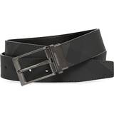 Lærred - Ternede Tøj Burberry Mens Charcoal/graphite Check-print Reversible Faux-leather Belt