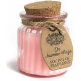 Bamboo Soy Pot Of Fragrance Glass Jar On Jasmine Wings Scented Candle