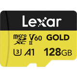 128 GB - Class 10 Hukommelseskort & USB Stik LEXAR microSD GOLD UHS-II, R280/W100 C10/A1/U3 V60 128GB