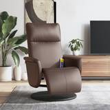 Skind Massagestole vidaXL Massage Chair With Footrest Artificial Leather Brown