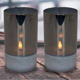 Lys & Tilbehør Cozzy Stearinlys Med Cement Stage 2 Flamme LED-lys 2stk