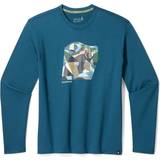 Smartwool Dame T-shirts & Toppe Smartwool Backcountry Bear Graphic Long Sleeve Tee Twilight Blue