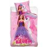 Barbie - Rektangulær Børneværelse Barbie 'Born to dream' Sengetøj 100 procent 140x200cm