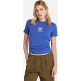 Timberland Dame T-shirts & Toppe Timberland Stack Logo T-shirt For Women In Blue Blue