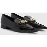 41 ½ - Dame Loafers Tommy Hilfiger Chain Pointy Ballerina FW0FW07510-BDS BLACK
