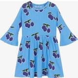 Mini Rodini Kjoler Mini Rodini Girls Blue Plum Cotton Dress 18-36 month