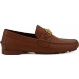 Versace Sko Versace Natural Brown Calf Leather Loafers Shoes EU43/US10
