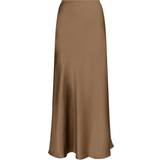 Beige - Dame - S Nederdele Neo Noir Vicky Heavy Sateen Skirt - Bronze