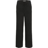 Elastan/Lycra/Spandex - Stribede Bukser & Shorts Gestuz JoelleGZ Pinstripe MW Pants BLACK PINSTRIPE
