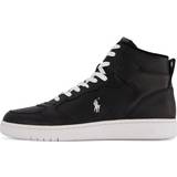 Polo Ralph Lauren Court Leather High-Top Sneaker Black/White Pp
