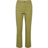 34 - Dame - Grøn Jeans Kaffe Kazelina Hw 7/8 Straight Jeans Bukser 10506341 Mosstone