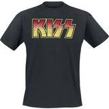 Kiss Lang Tøj Kiss Distressed Logo T-Shirt black