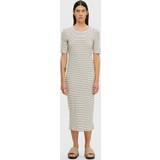 Ballonærmer - Jersey - Stribede Tøj Selected Striped Midi Dress