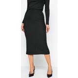 20 - Dame - Polyester Nederdele LTS Tall Black Textured Tube Skirt