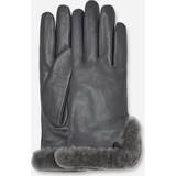 UGG Grå Tilbehør UGG leather sheepskin vent glove 21626-mtl, damen, handschuhe, grau Grau