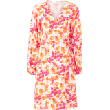Pink - Slå om - V-udskæring Kjoler Selected Fiola Print Wrap Dress - Blushing Bride