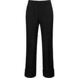 Gucci Sort Bukser & Shorts Gucci High-rise wool pants black
