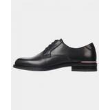 Tommy Hilfiger Sort Sneakers Tommy Hilfiger Leather Lace-Up Derby Shoes BLACK