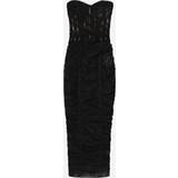 Asymmetriske - Nylon Kjoler Dolce & Gabbana Tulle calf-length corset dress with draping