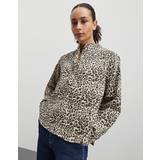 Bomuld - Leopard Tøj Mads Nørgaard Rosie Shirt LEO/BLACK COFFEE