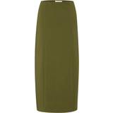 Gestuz Elastan/Lycra/Spandex - Grøn Nederdele Gestuz Joellegz Hw Long Skirt Nederdele 10907500 Dark Olive